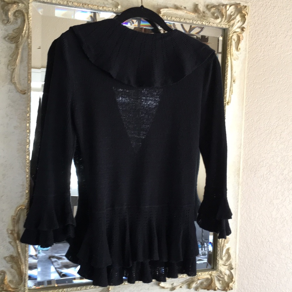 Lauren Ralph Lauren sweater. 100% Linen. Black. M - Picture 6 of 7